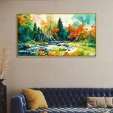 Misty Magical Color Forest Canvas Wall Décor Painting