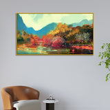 Beautiful Autumn Forest Abstract Multicolor Canvas Wall Painting