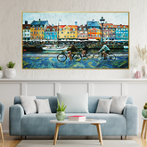 Beautiful Landscape Canvas Painting of Copenhagen Denmark