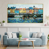 Beautiful Landscape Canvas Painting of Copenhagen Denmark