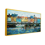 Beautiful Landscape Canvas Painting of Copenhagen Denmark