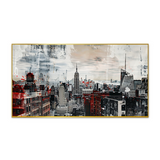 Serene Cityscape Canvas Wall Painting with Floating Frame