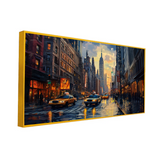 City Lights at Night Cityscape Canvas Wall Painting