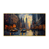 City Lights at Night Cityscape Canvas Wall Painting