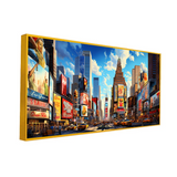 Bustle Cityscape Canvas Wall Painting for Home and Office Décor