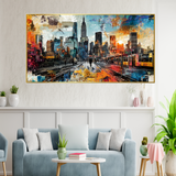 Towering Skyscrapers Canvas Painting for Home & Office Décor