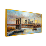 Canvas Painting of Brooklyn Bridge is a Hybrid Cable in New York City