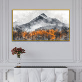Majestic Nature Snowy Mountains Range Canvas Wall Painting