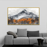 Majestic Nature Snowy Mountains Range Canvas Wall Painting
