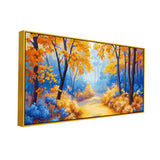 Beautiful Painting of Autumn Forest Pathway for Home Décor