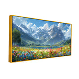 Serene Mountain Landscape Large Nature Canvas Wall Painting