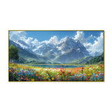 Serene Mountain Landscape Large Nature Canvas Wall Painting