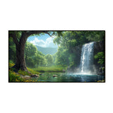 Majestic Waterfall in Forest Canvas Print Wall Painting