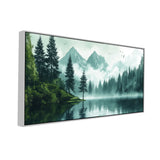 Foggy Pine Forest Misty Nature Landscape Canvas Wall Painting