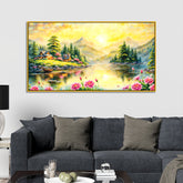 Tranquil Lake Reflection Nature Canvas Wall Decorative Painting