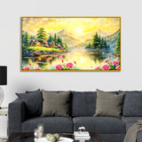 Tranquil Lake Reflection Nature Canvas Wall Decorative Painting
