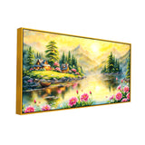 Tranquil Lake Reflection Nature Canvas Wall Decorative Painting