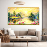 Tranquil Lake Reflection Nature Canvas Wall Decorative Painting