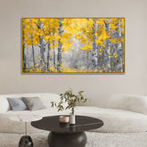 Golden Tree of Life Abstract Canvas Wall Painting