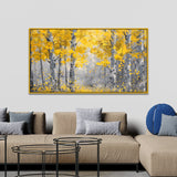 Golden Tree of Life Abstract Canvas Wall Painting