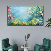 Beautiful Blooming Pink Flowers Canvas Wall Painting