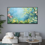 Beautiful Blooming Pink Flowers Canvas Wall Painting