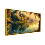 Tranquil Lake Reflection Nature Canvas Wall Painting for Home Décor