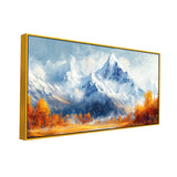 Winter Snow Capped Mountains Canvas Wall Painting
