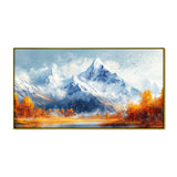 Winter Snow Capped Mountains Canvas Wall Painting