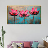 Sacred Lotus Art Painting for Living Room Bedroom Drawing Room Office Décor