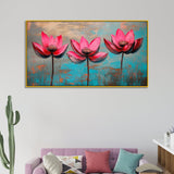 Sacred Lotus Art Painting for Living Room Bedroom Drawing Room Office Décor