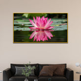 Tranquil Pink Water Lily Lotus Canvas Wall Painting for Wall Décor