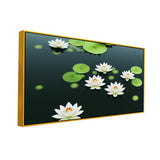 Darstellung of White Lotus Floating Frame Canvas Wall Painting