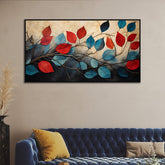Beautiful Wall Painting of Abstract Colorful Art Digital Print of Leaves