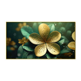 Elegant 3d Gold Floral Canvas Painting for Home & Office Décor