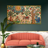 Madhubani Folk Art Canvas Wall Painting for Wall Decoration