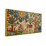 Madhubani Folk Art Canvas Wall Painting for Wall Decoration