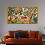 Madhubani Folk Art Canvas Wall Painting for Wall Decoration