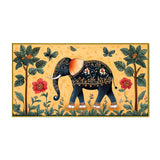 Classical Madhubani Painting with Nature & Elephant