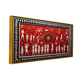 Classic Indian Traditional Warli Tribal Art Canvas Wall Painting