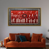 Classic Indian Traditional Warli Tribal Art Canvas Wall Painting