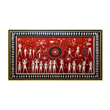 Classic Indian Traditional Warli Tribal Art Canvas Wall Painting