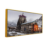 Sacred Himalayan Holy Kedarnath Temple Canvas Wall Painting
