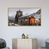 Sacred Himalayan Holy Kedarnath Temple Canvas Wall Painting