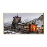 Sacred Himalayan Holy Kedarnath Temple Canvas Wall Painting