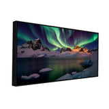 Stunning Aurora Borealis Canvas Digital Print Wall Painting with Floating Frame