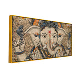 Traditional Lord Ganesha Vintage Traditional Madhubani Canvas Wall Painting