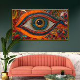 Colorful Eyes Modern Art Floating Framed Wall Painting for Home and Office Décor