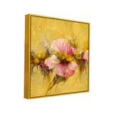 Eternal Bloom Luxe Pink Floral Square Canvas Wall Painting