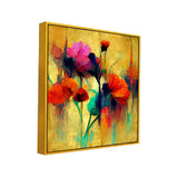 Elegant Abstract Botanical Square Floral Canvas Wall Painting